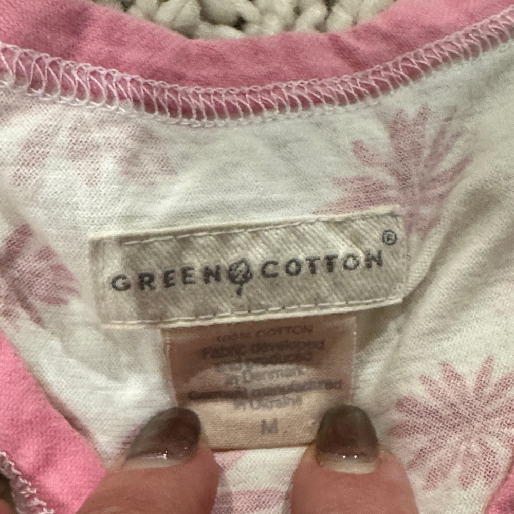 Green Cotton Floral Pajama Set - Picture 2 of 8